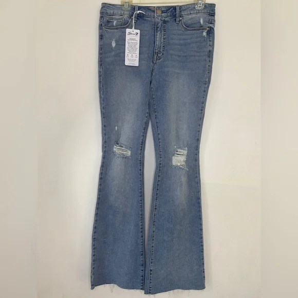 NWT Seven 7 FELICITY High Rise Slim Flare Retro-influenced Size 8 - Picture 2 of 5